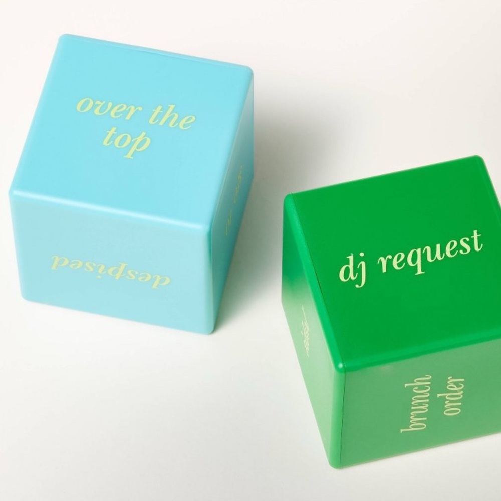 Kate Spade Conversation Starter Dice Green/Blue Polka Dot New in Box - Picture 2 of 3